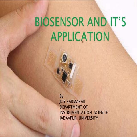 Biosensor , its components, working and types of biosensors | PPTX