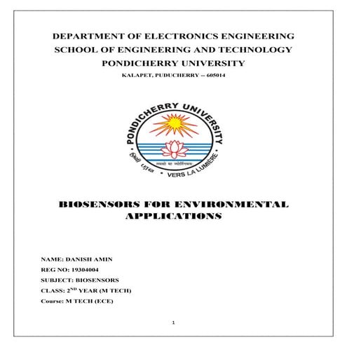 Biosensors for environment application by danish amin111