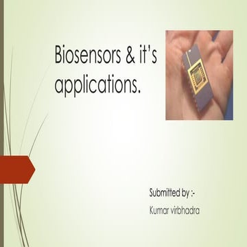 Biosensors & it’s applications