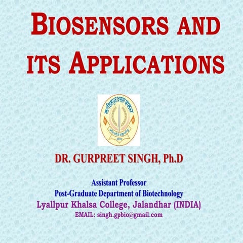 Biosensors and its applications