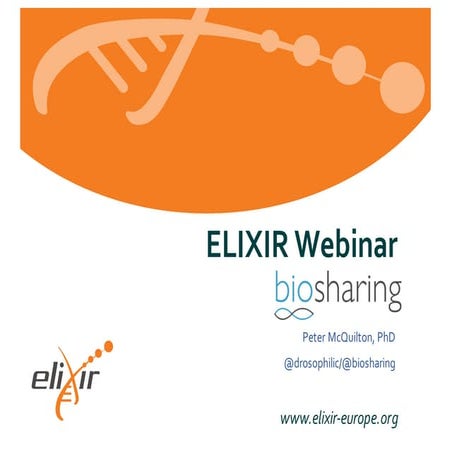 ELIXIR Webinar: BioSharing