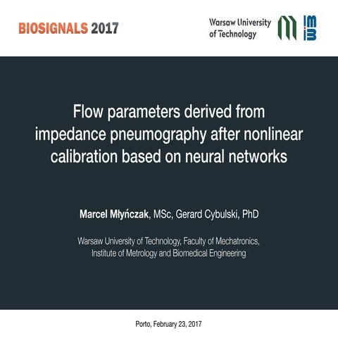 Flow Parameters Derived from Impedance Pneumography after Nonlinear Calibrati...