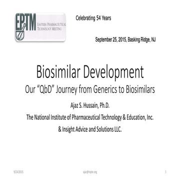 Biosimilar Development EPTM 2015