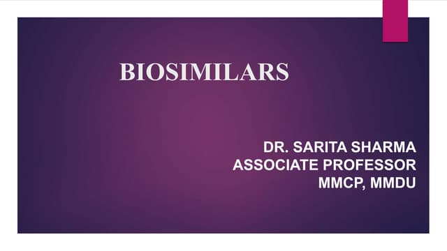 Biosimilars And Difference Between Chemical Generic And Biosimilars Pdf