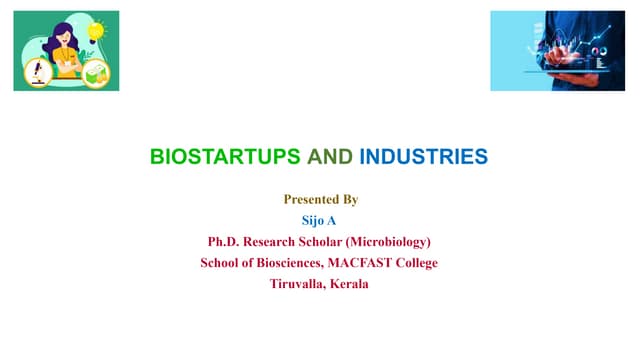 Biostartups and Industries in India and Abroad