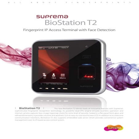 Suprema Bio Station T2 