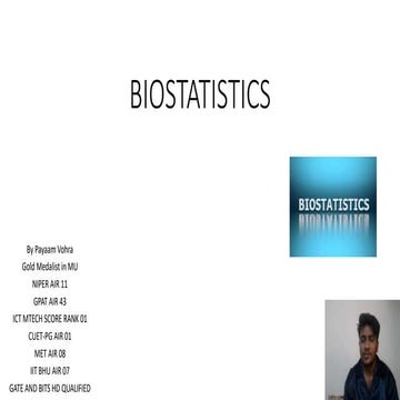 BIOSTATISTICS MEAN MEDIAN MODE SEMESTER 8 AND M PHARMACY BIOSTATISTICS ...