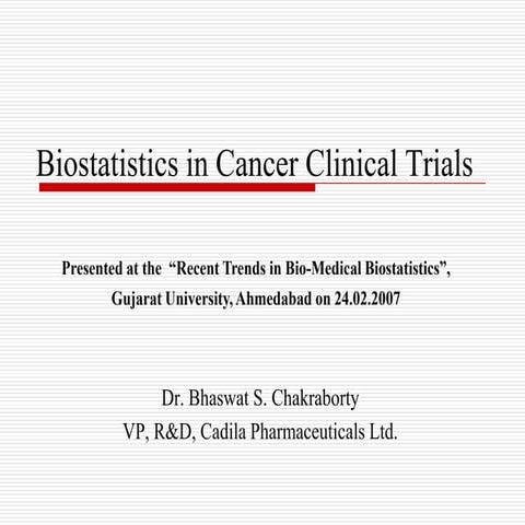 Biostatistics in cancer RCTs