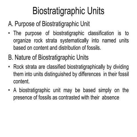 Biostratigraphic units Geology By Misson Choudhury 