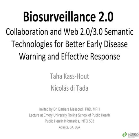 Biosurveillance 2.0: Lecture at Emory University