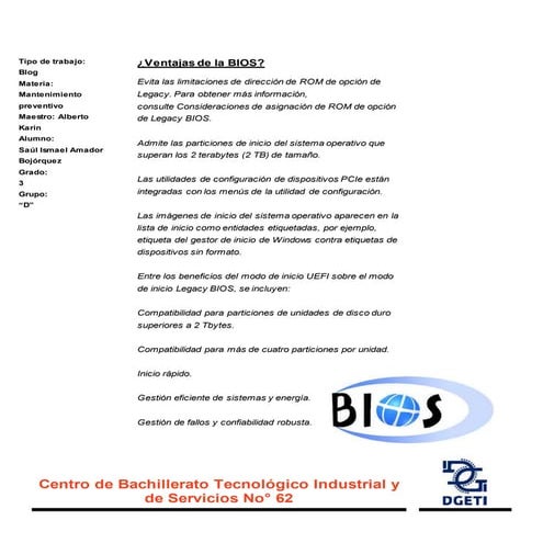 Bios ventajas y desventajas 