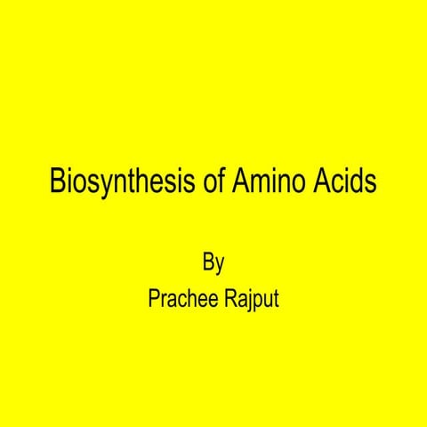 Biosynthesis of amino_acids