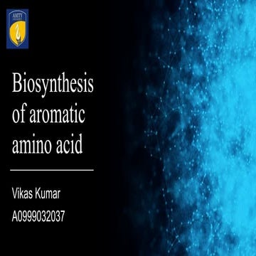 Biosynthesis of aromatic amino acid
