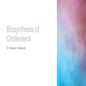 Biosynthesis of cholesterol