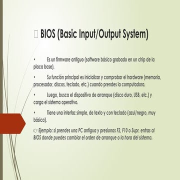 BIOS y UEFI informacion para ingresar a la bios | PPTX