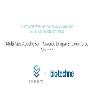 Biotechne + Searchstax webinar presentation