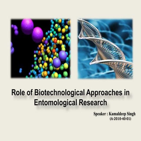 Biotechnological approaches in entomology
