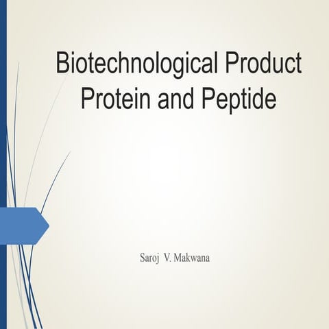 Biotechnological product protein and peptide
