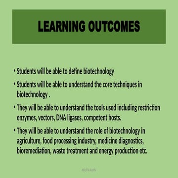 Biotechnology- Principles and processes investigatory project. | DOCX