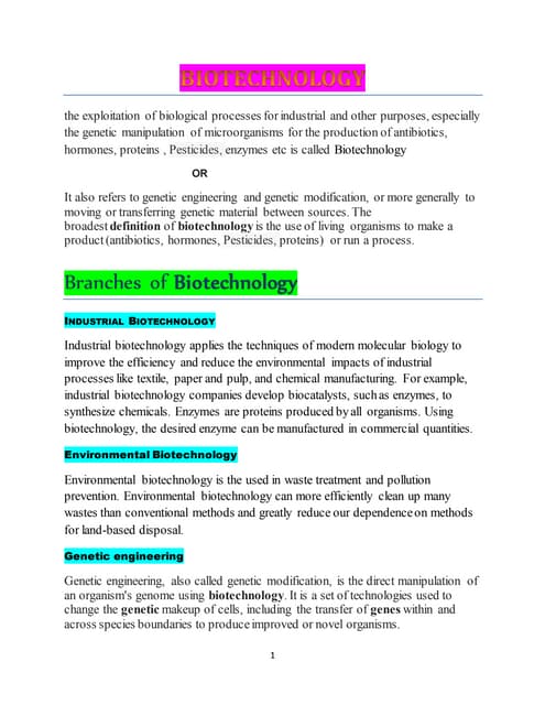 Biotechnology