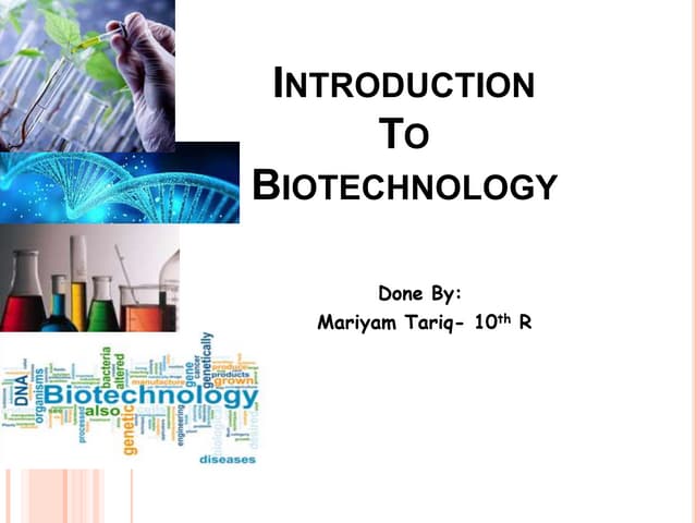 Biotechnology grade 10
