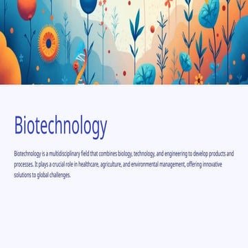 Green and Yellow Modern Biotechnology Purple and White Professional | PPTX