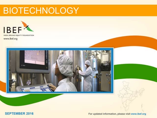 Biotechnology Sectoral Report - September 2016