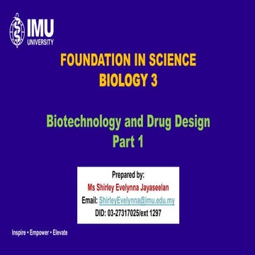 Biotechnology and Drug Design - Part 1 notes.pdf