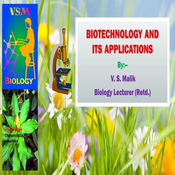 Biotechnology and its applications converted