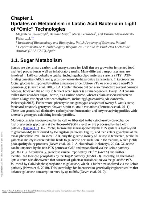 Lactic acid bacteria in food industry | PPTX | Chemistry | Science