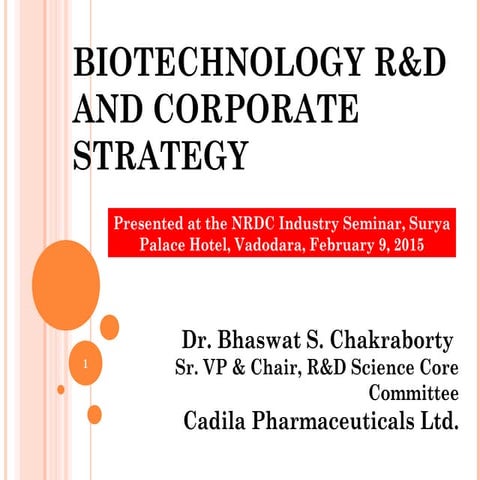 Biotechnology R&D and corporate strategy