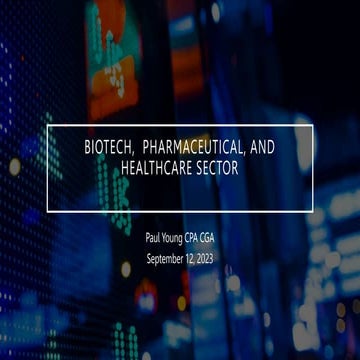Biotech Pharmaceutical Medical Equipment and Supplies - Analysis - September ...