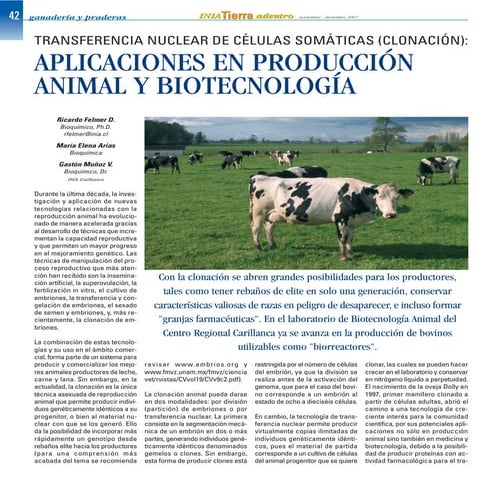 Biotecnología animal...