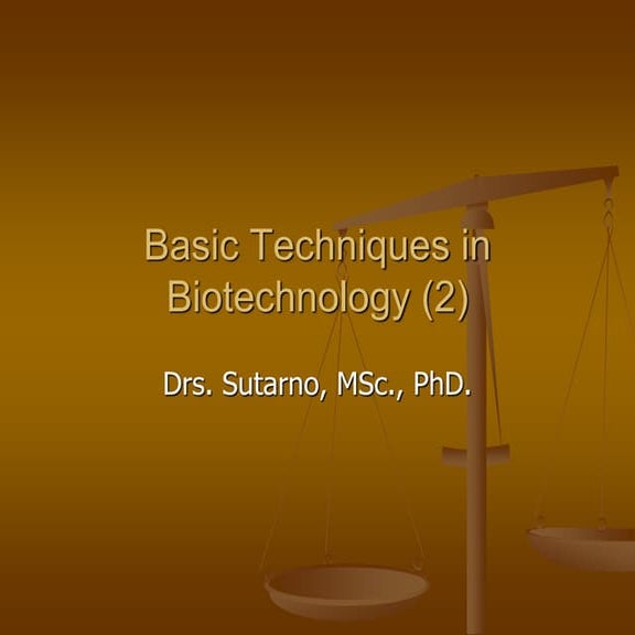 Bioteknologi 8-basic techniques in biotechnology