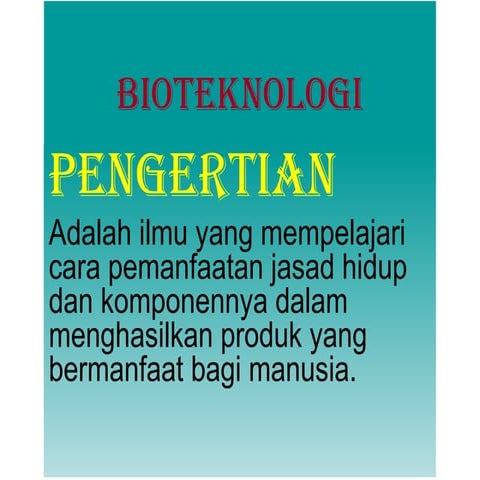 Bioteknologi. prest
