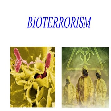 Comprehensive Overview of Bioterrorism and Public Health Preparedness ...