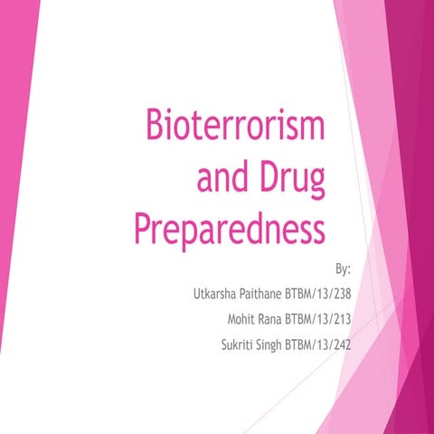 Bioterrorism and drug prepardness
