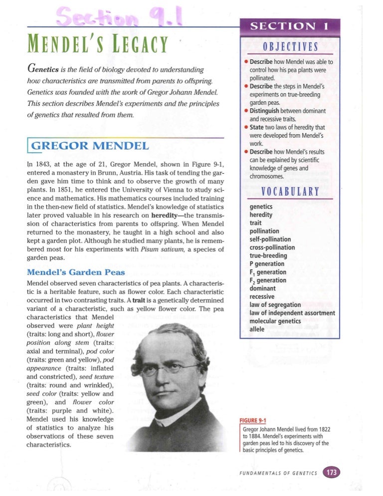 Bio text section 9.1