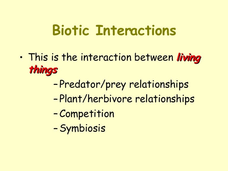 biotic interactions