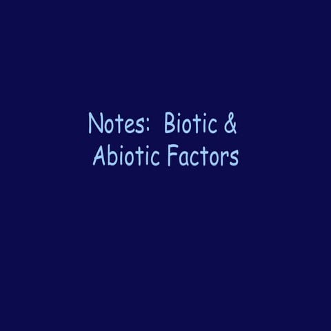 Biotic&abiotic