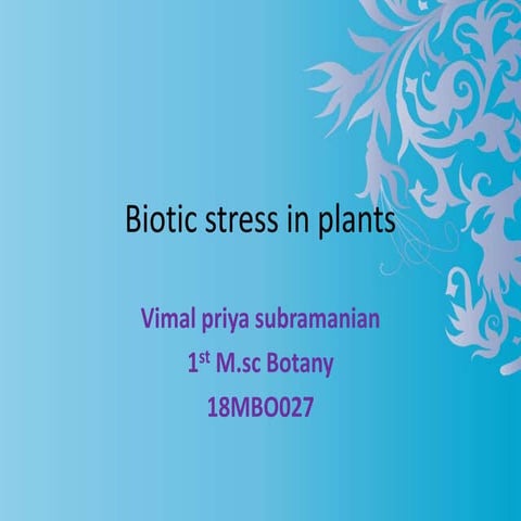 Biotic stress inside the plants molecular level  
