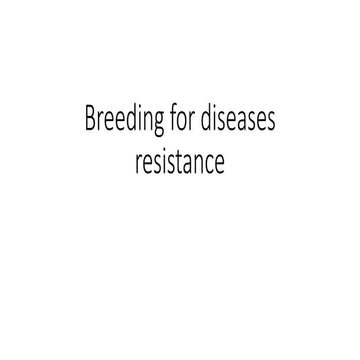 biotic stress resistance plant breeding and genetics