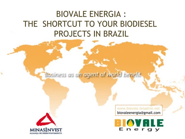 Biovale   your biodiesel projects in brazil pdf