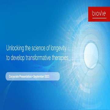 BioVie Presentation September 2023