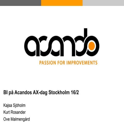 Bi På Acandos Ax Dag Stockholm 16e Februari