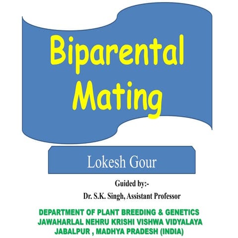 Biparental mating design