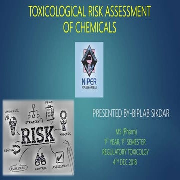 Toxicological risk assessment of chemicals  