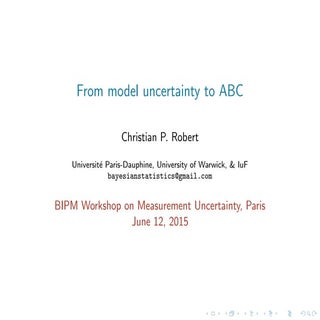 from model uncertainty to ABC