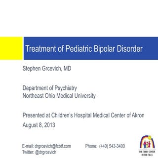 Treatment of Pediatric Bipolar Diso...