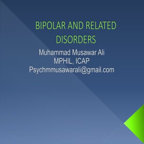 Bipolar and related disorders